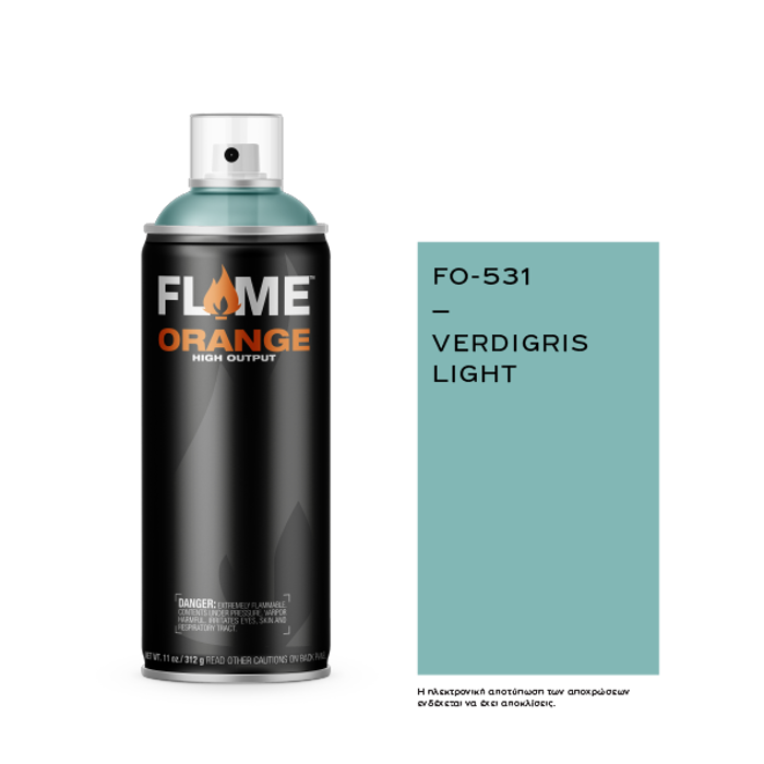 Spray Flame Orange 400ml, Verdigris Light